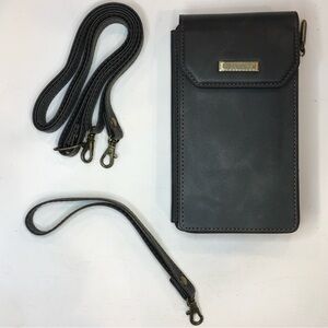 Dark Gray Crossbody/Wristlet Phone Bag